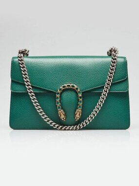 Gucci Green Leather Dionysus Small Shoulder Bag